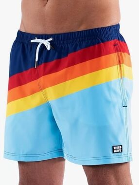 Thrid Wave Vintage  Stripe Swim Trunks #3508